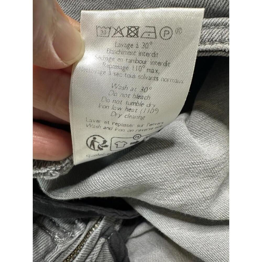 Sezane Clara Trousers Womens 38/6 Gray Denim Pants Stretch Tapered 27 in x 28 in - Picture 6 of 8